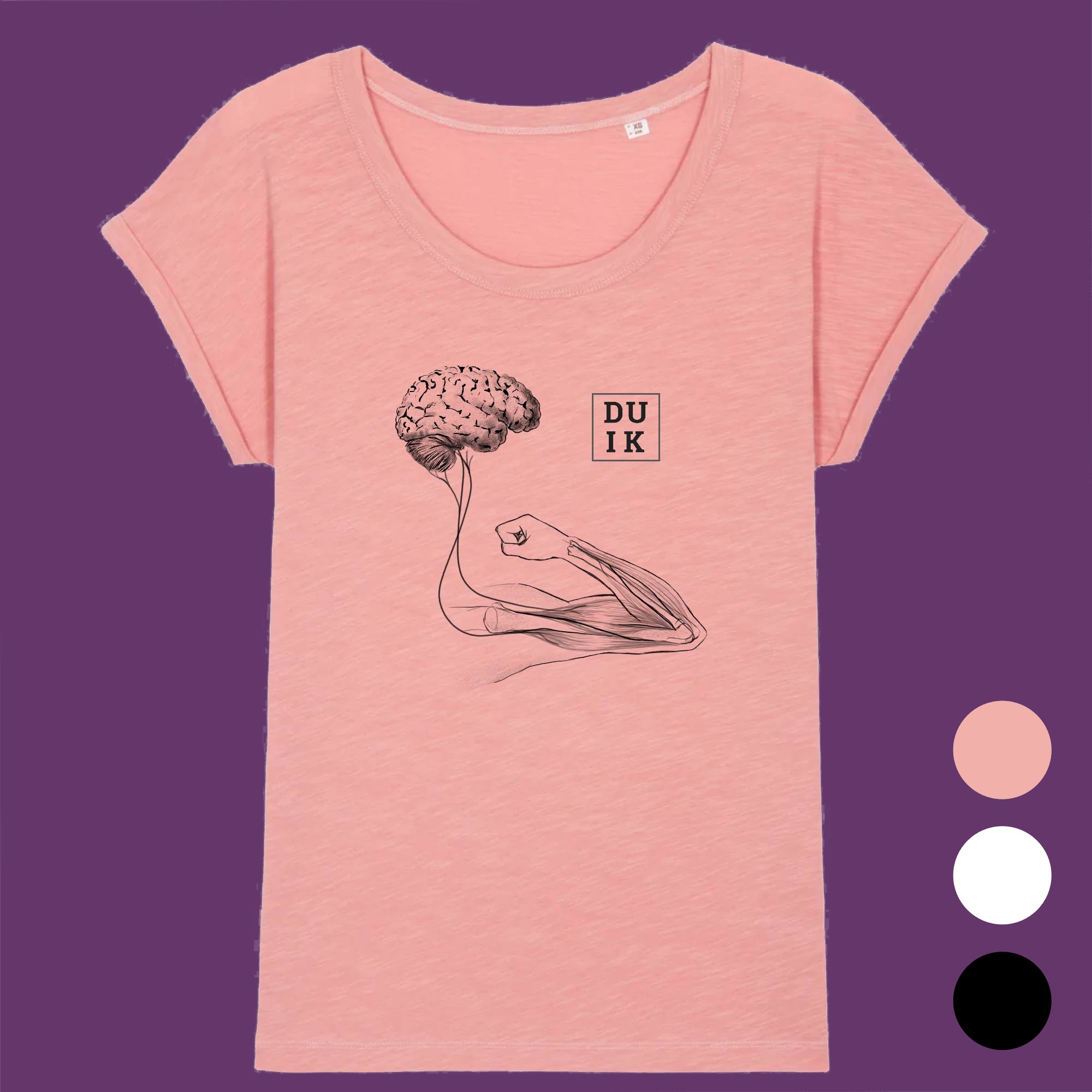Duik Brain – Women Folded Sleeve T-shirt 0 (0)